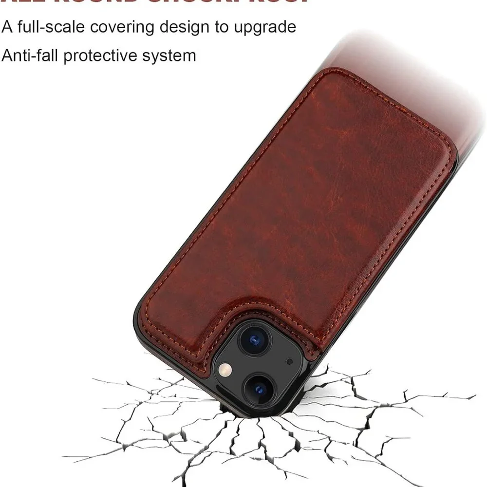 Compatible with iPhone 13 Wallet Case with Card Holder, PU Leather Kickstand Ca